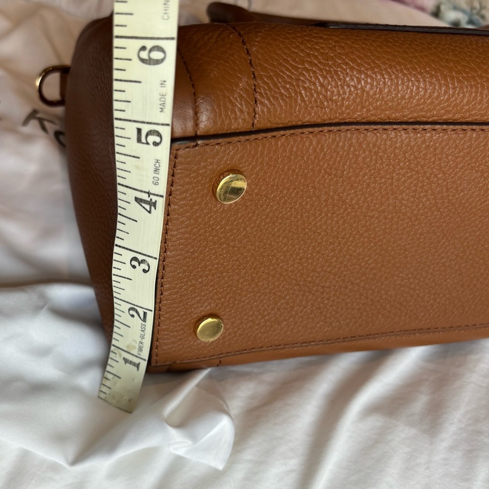 Michael Kors Carine Satchel Bag Camel Brown Leather with Strap and Dust Bag EUC - Picture 14 of 16